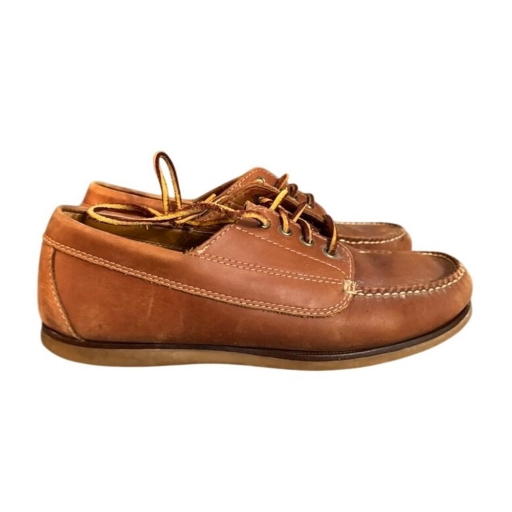 LL Bean Signature Jackman Blucher Mocs Brown Leather Camp Shoes Mens 10.5 D